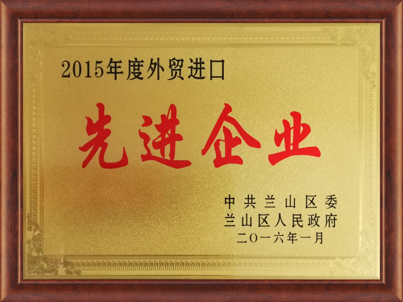 2015年度外贸入口先进企业